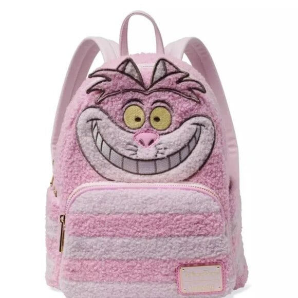 Loungefly Disney Parks Alice in Wonderland Cheshire Cat Fuzzy Pastel Backpack main image 2